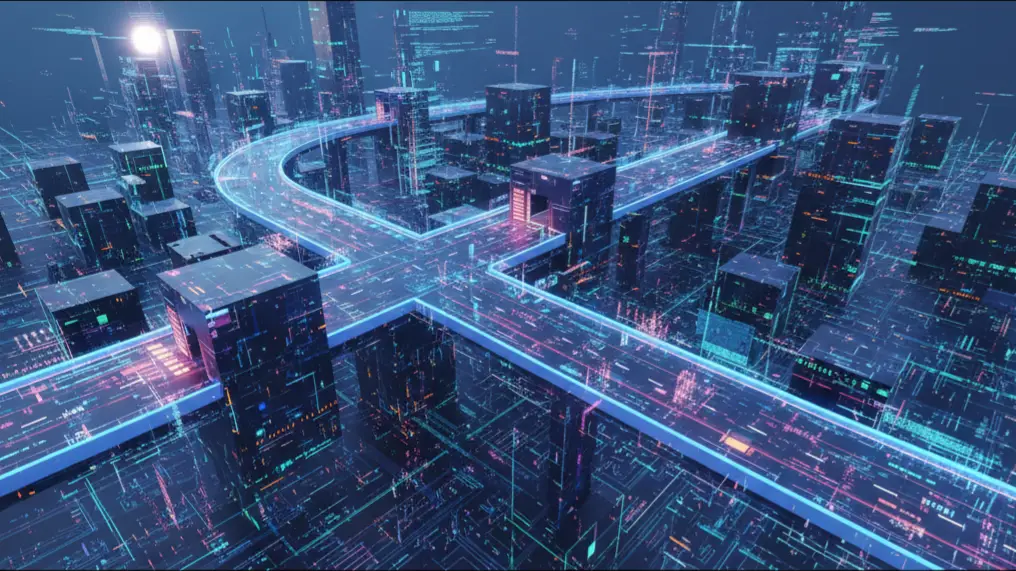 Blockchain scalability illustration with fast highway and layers