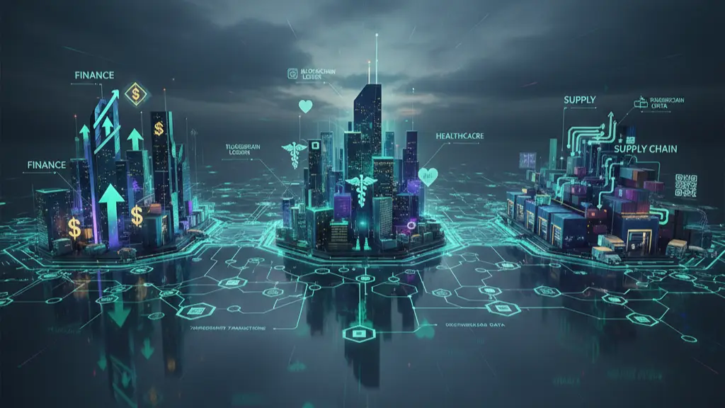 Blockchain real-world use cases across industries visualized