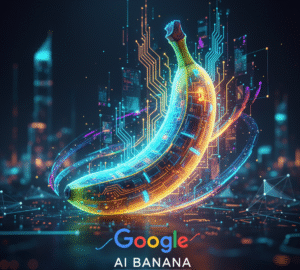 Google Nano Banana futuristic AI concept illustration