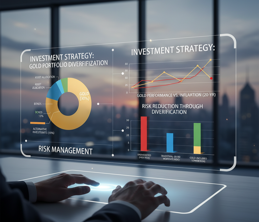 Gold Price Today investment strategy diagram with diversification and risk controls