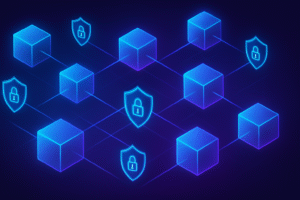 Blockchain Fundamentals digital network concept