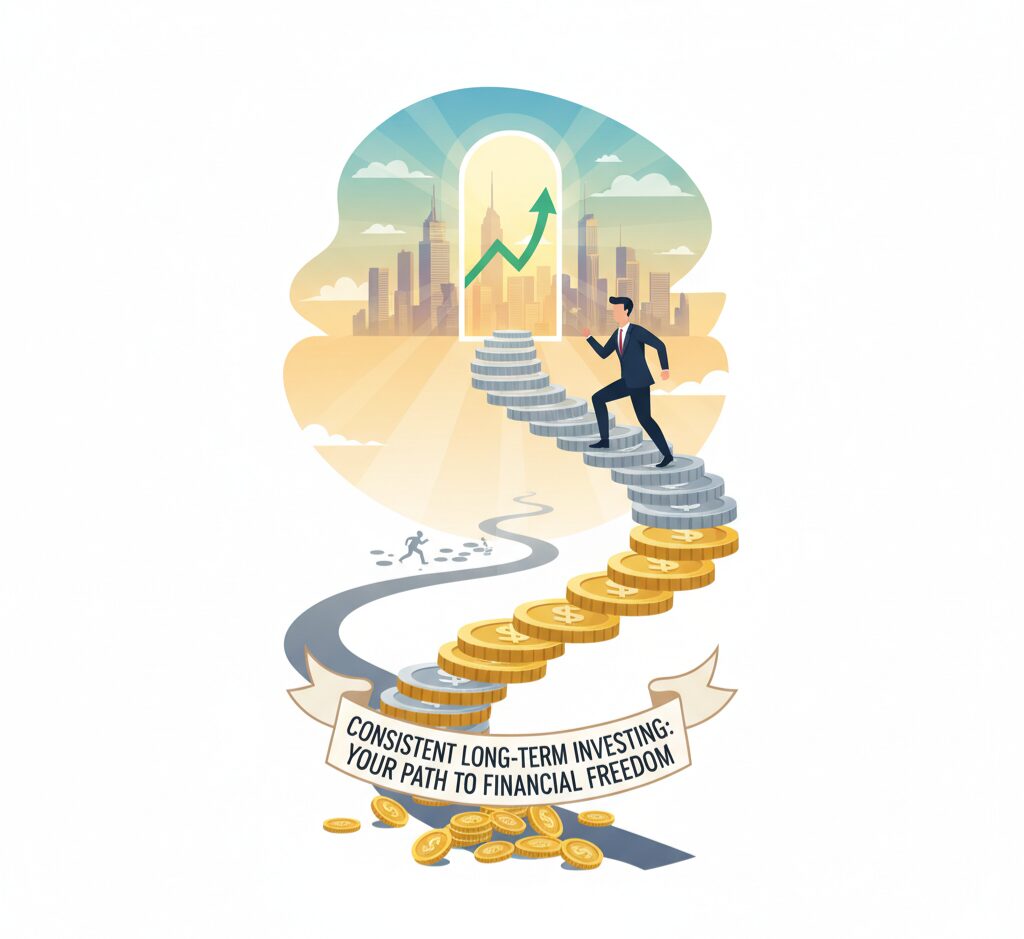 Conclusion — consistent investing through dollar-cost averaging leads to long-term financial growth 2025.